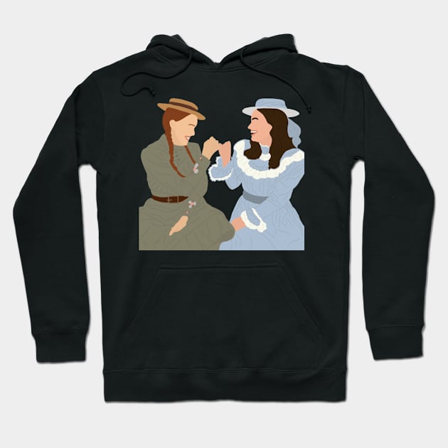 Anne & Diana! Sticker Hoodie by haleynicole11